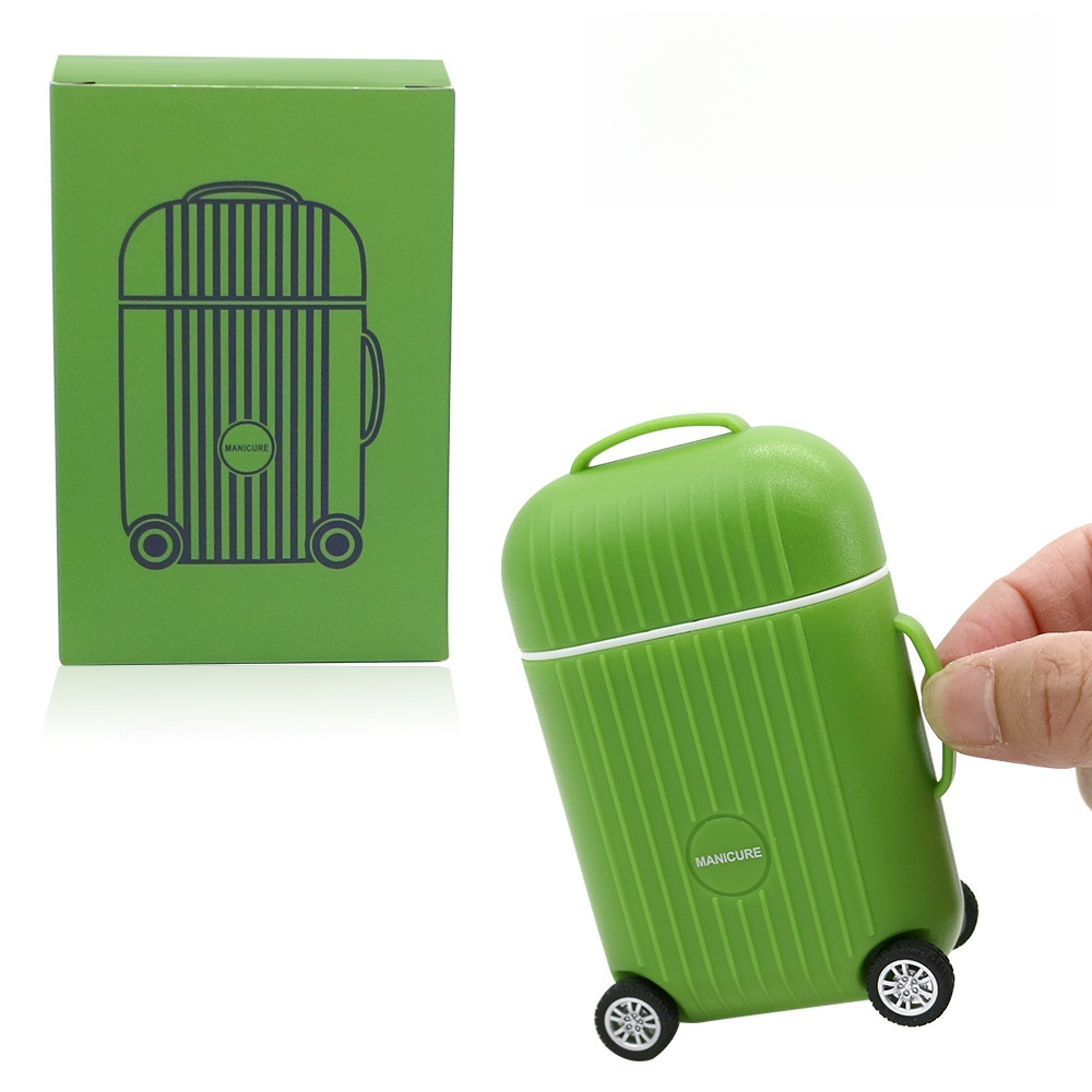 8-Piece Nail Clipper Set with Mini 4-Wheel Travel Trolley