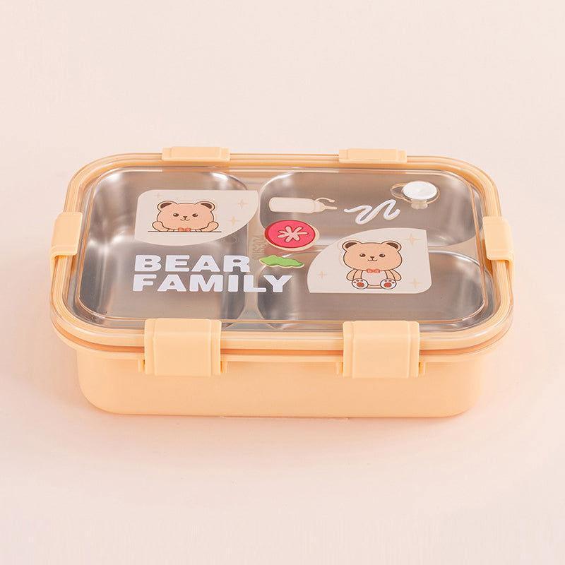 Heavy Meal 4 Compartment - Bento Lunch Box with Bowl (Bear) - Twisoo
