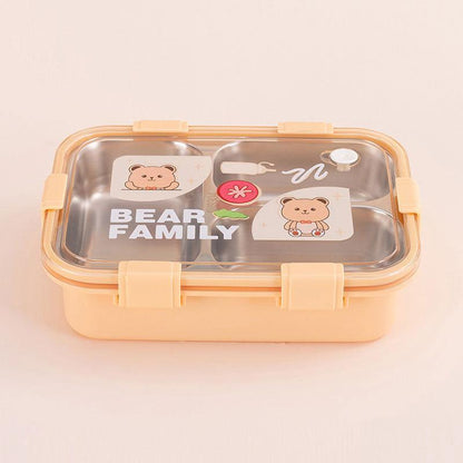Heavy Meal 4 Compartment - Bento Lunch Box with Bowl (Bear) - Twisoo