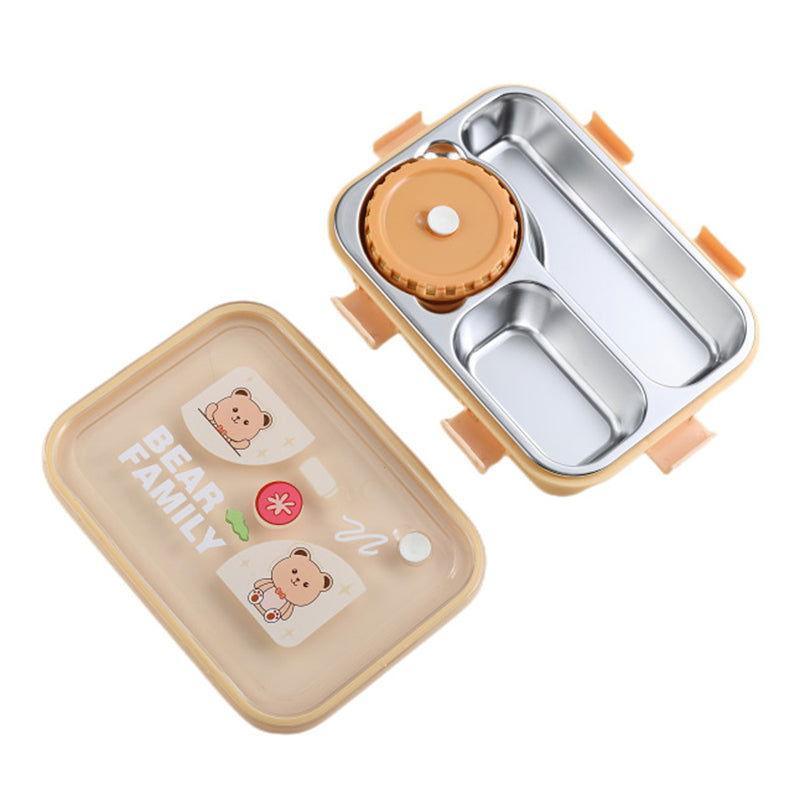 Heavy Meal 4 Compartment - Bento Lunch Box with Bowl (Bear) - Twisoo