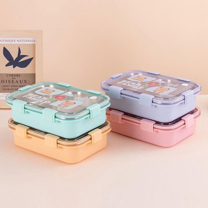 Heavy Meal 4 Compartment - Bento Lunch Box with Bowl (Bear) - Twisoo