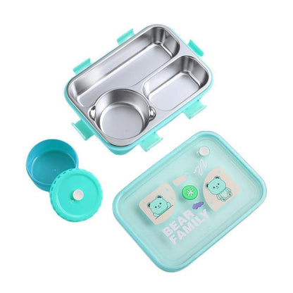 Heavy Meal 4 Compartment - Bento Lunch Box with Bowl (Bear) - Twisoo