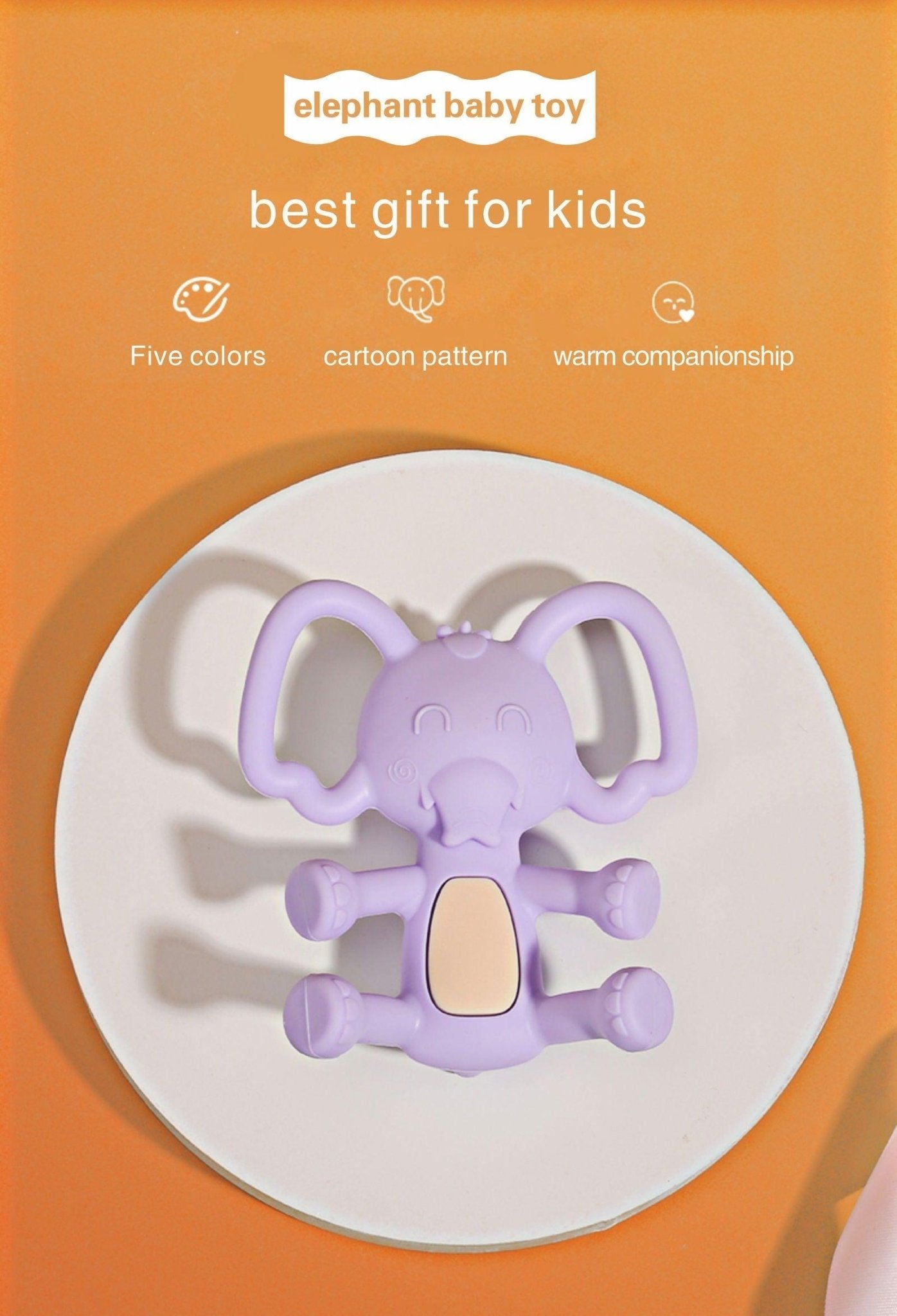 High Quality Elephant Shape Teether for Babies to Soothe their Gums - Twisoo