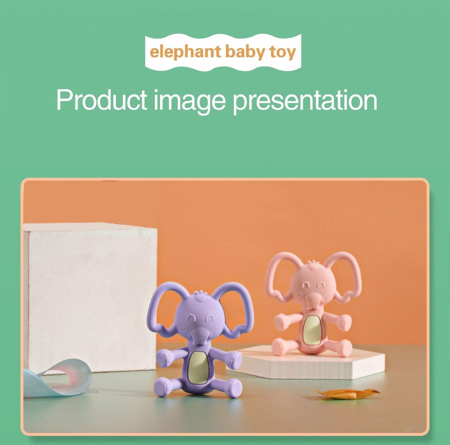 High Quality Elephant Shape Teether for Babies to Soothe their Gums - Twisoo