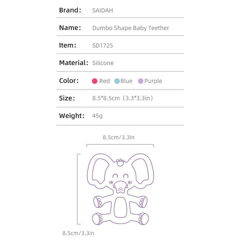 High Quality Elephant Shape Teether for Babies to Soothe their Gums - Twisoo