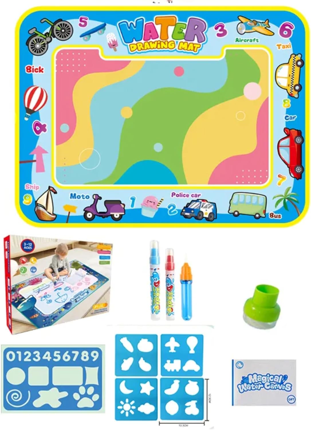 Magic Aqua Water Drawing Mat for Kids - Learning Toy for Children