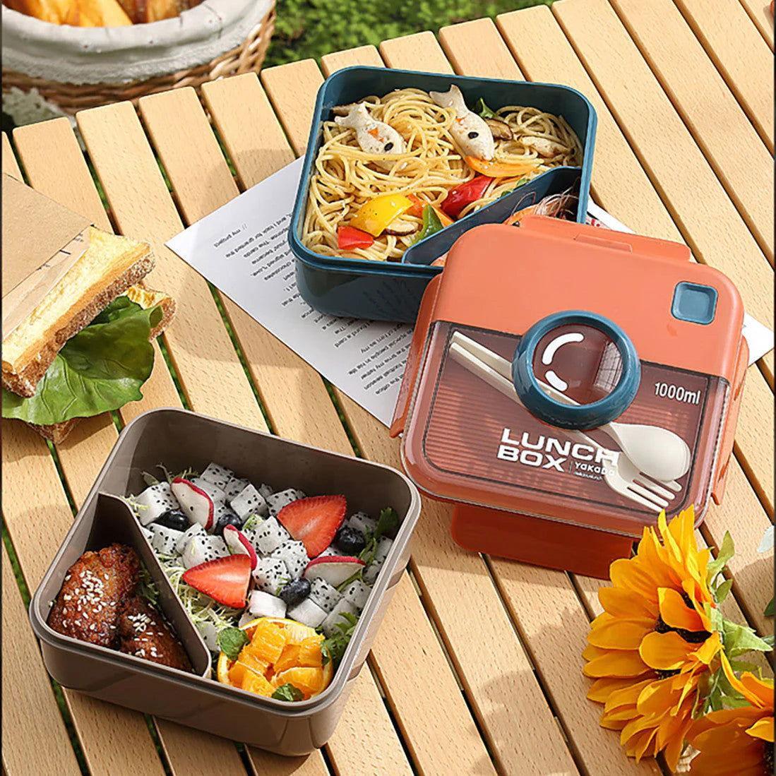 Kids Camera Design Lunch Box with Spoons - Twisoo