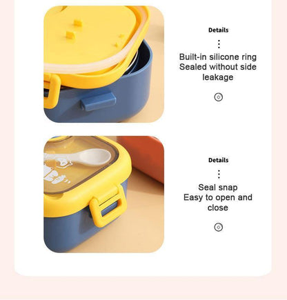 Kids Cereal Lunch Box with Steel Bowl and Spoon - Twisoo