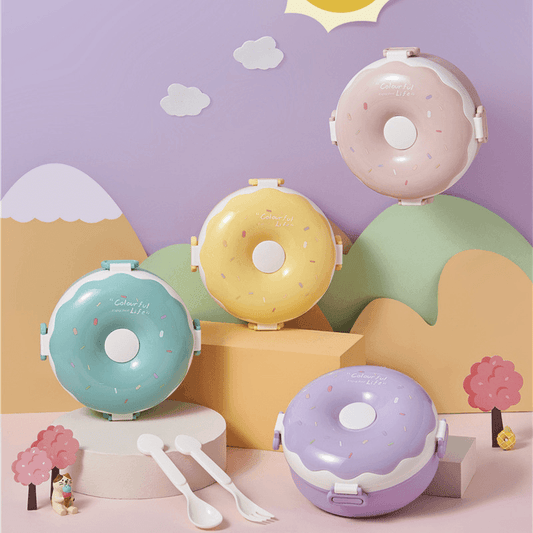 Kids Donut Design - Stainless Steel Lunch Box - Twisoo