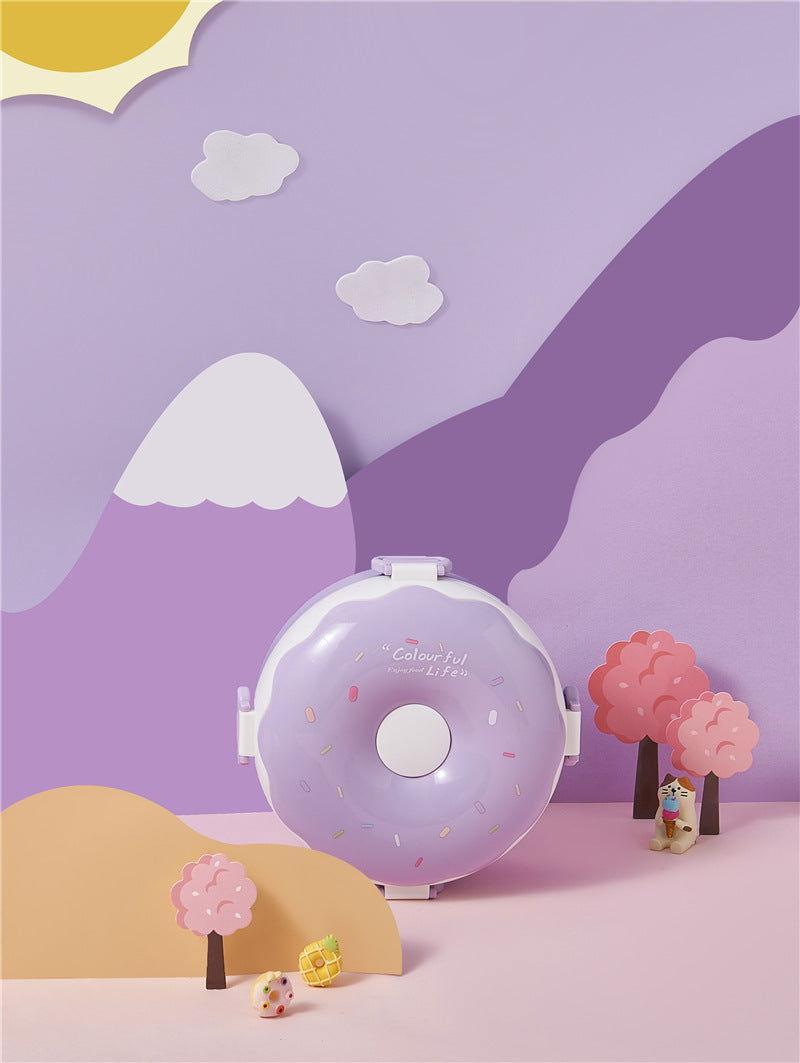 Kids Donut Design - Stainless Steel Lunch Box - Twisoo