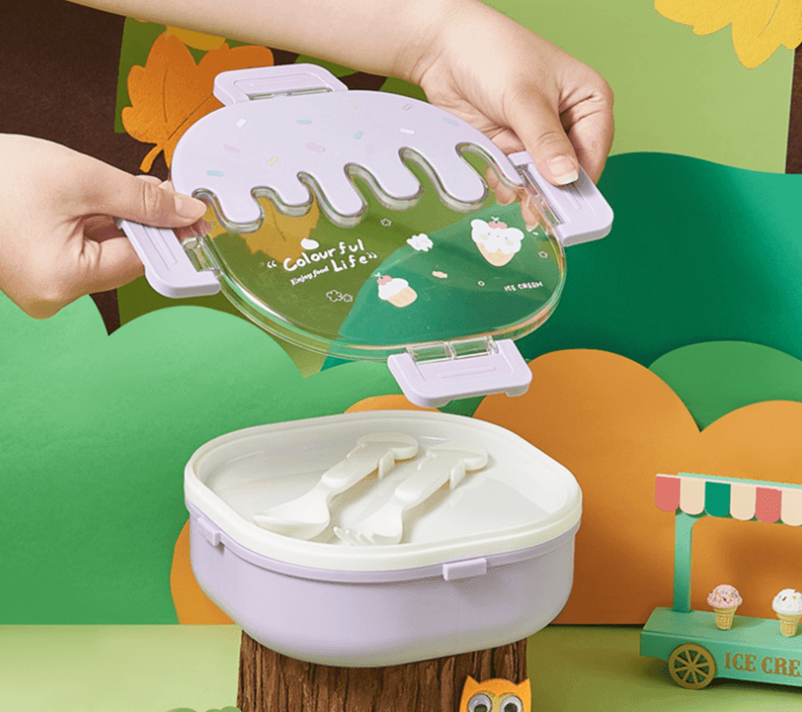 Kids Ice Cream - Bento Stainless Steel Lunch Box - Twisoo