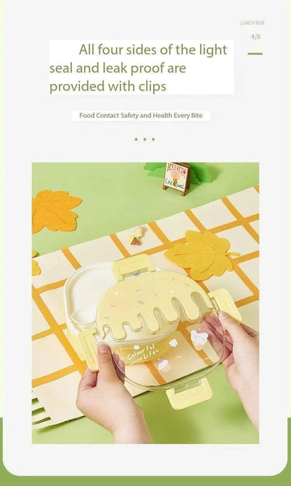 Kids Ice Cream - Bento Stainless Steel Lunch Box - Twisoo