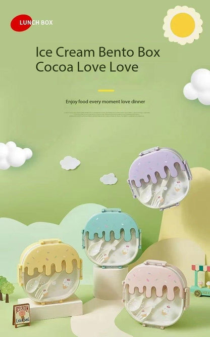 Kids Ice Cream - Bento Stainless Steel Lunch Box - Twisoo