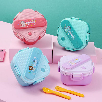 Kids Square Bento Plastic Lunch Box - Twisoo