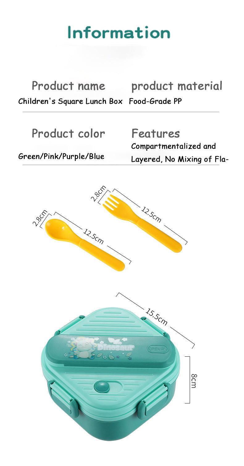Kids Square Bento Plastic Lunch Box - Twisoo