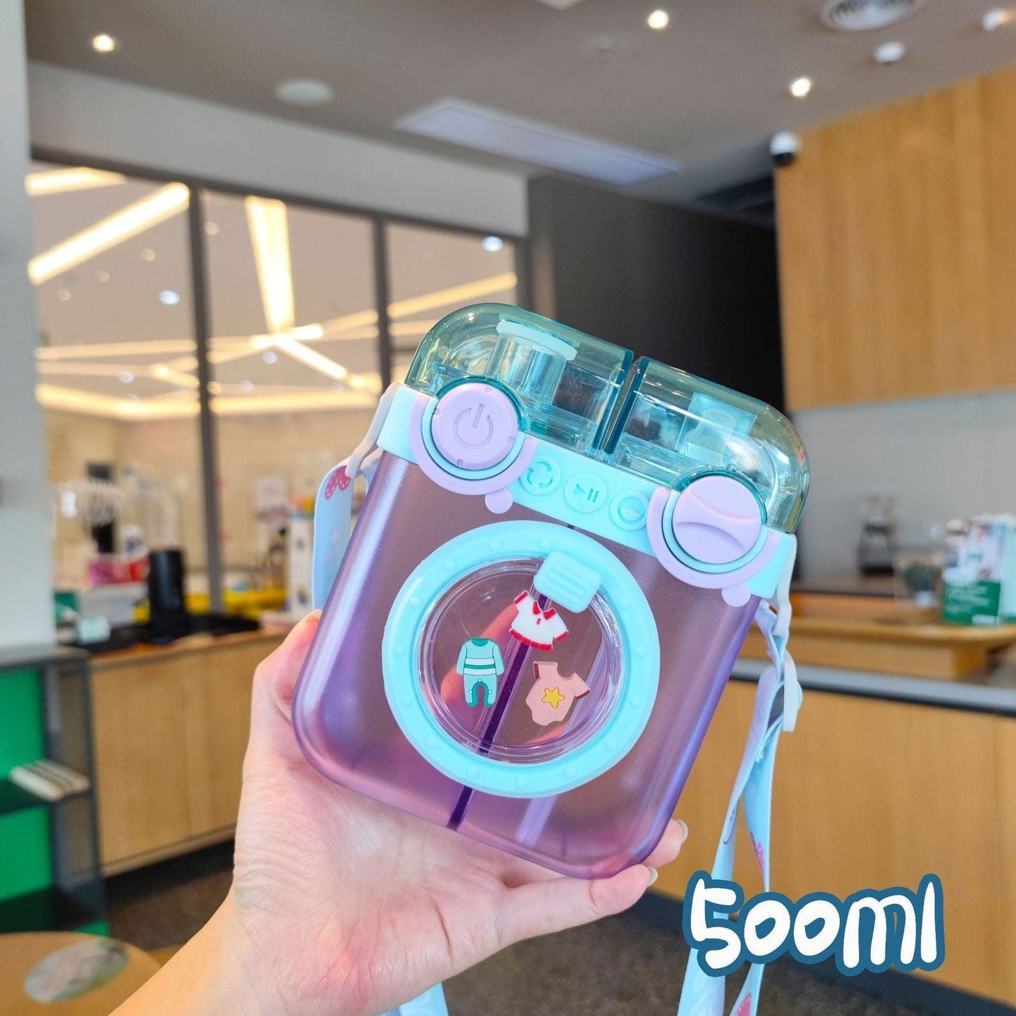 Large Capacity Double Drinking Water Cup for Kids with Portable Strap - Twisoo