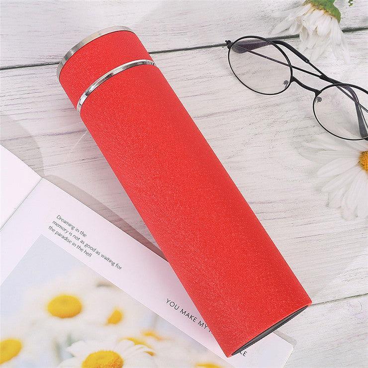 Leather Double Wall Stainless Steel Thermal Water Bottle (680 ML) 🥤 - Twisoo