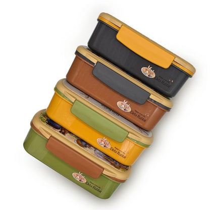 Rectangular Rabbit Plastic Bento Lunch Box for Kids - Twisoo