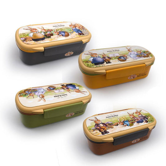 Rectangular Rabbit Plastic Bento Lunch Box for Kids - Twisoo