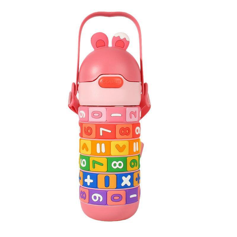Rotating Educational Stainless Steel Water Bottle for Kids - Twisoo