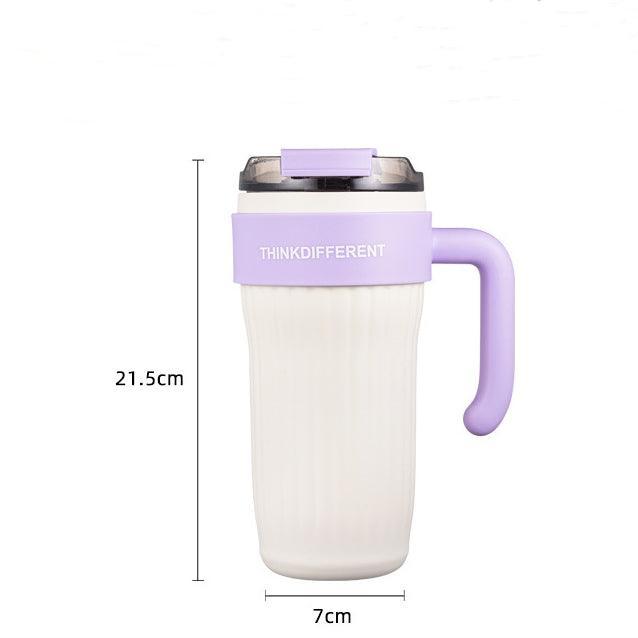 Stainless Steel Tumbler Mug | Coffee Cup with Handle and Straw - Twisoo