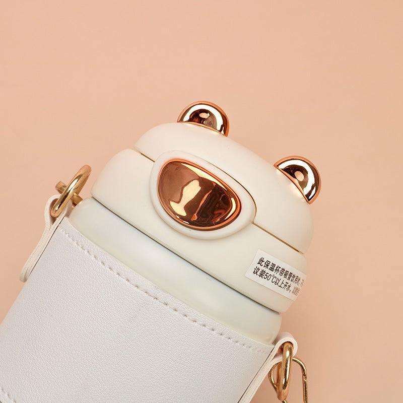 Stainless Steel Water Cup for Girls with Pearl Chain ✨💧 - Twisoo