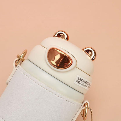 Stainless Steel Water Cup for Girls with Pearl Chain ✨💧 - Twisoo