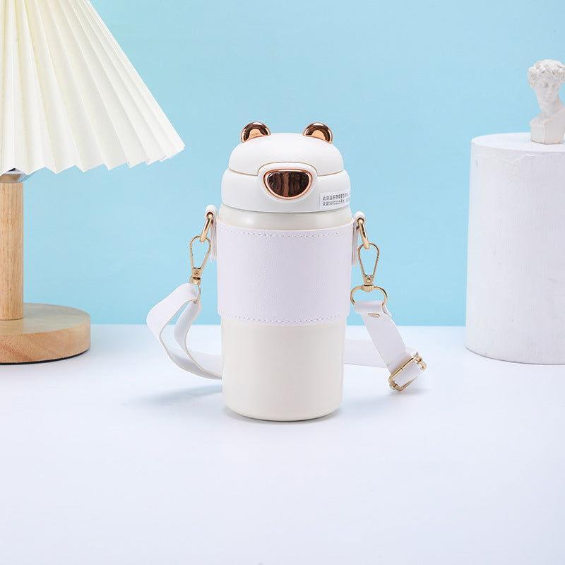 Stainless Steel Water Cup for Girls with Pearl Chain ✨💧 - Twisoo