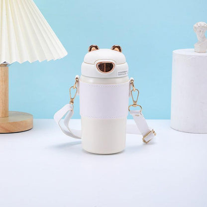 Stainless Steel Water Cup for Girls with Pearl Chain ✨💧 - Twisoo