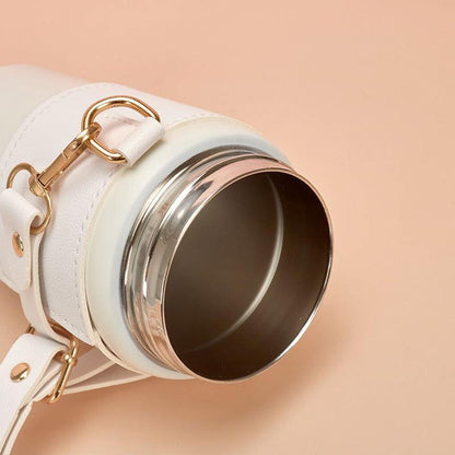 Stainless Steel Water Cup for Girls with Pearl Chain ✨💧 - Twisoo