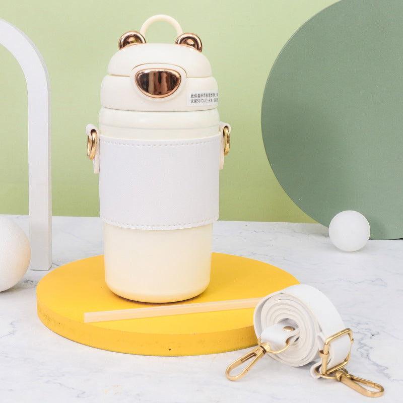 Stainless Steel Water Cup for Girls with Pearl Chain ✨💧 - Twisoo