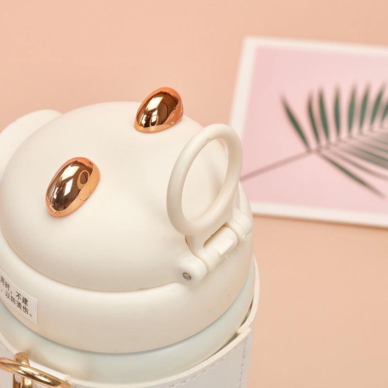 Stainless Steel Water Cup for Girls with Pearl Chain ✨💧 - Twisoo