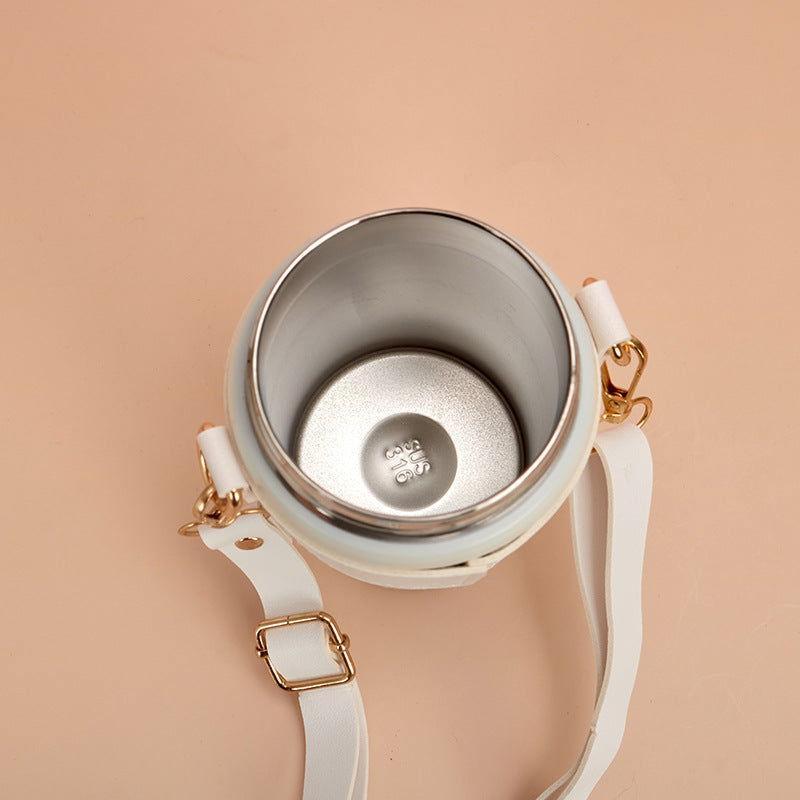 Stainless Steel Water Cup for Girls with Pearl Chain ✨💧 - Twisoo
