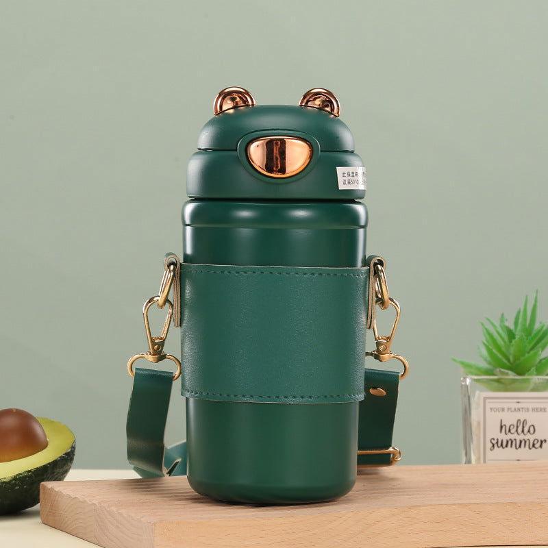 Stainless Steel Water Cup for Girls with Pearl Chain ✨💧 - Twisoo