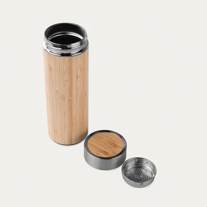 Stay Hydrated in Style with the Premium Bamboo Double Wall Stainless Steel Bottle (500ml) 🌿 - Twisoo