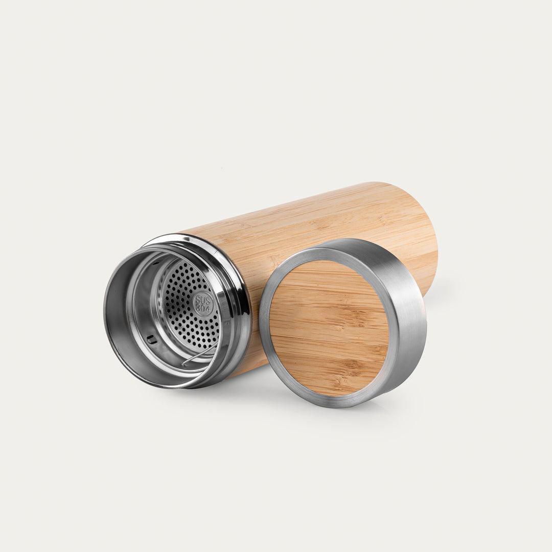 Stay Hydrated in Style with the Premium Bamboo Double Wall Stainless Steel Bottle (500ml) 🌿 - Twisoo