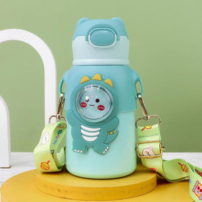 Thermal Stainless Steel School Water Bottle for Kids with Portable Strap - Twisoo
