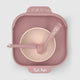 Tuc Tuc Baby Feeding Set – 3 - Piece Silicone Plate, Bowl, and Utensil Set - Twisoo
