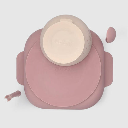 Tuc Tuc Baby Feeding Set – 3 - Piece Silicone Plate, Bowl, and Utensil Set - Twisoo