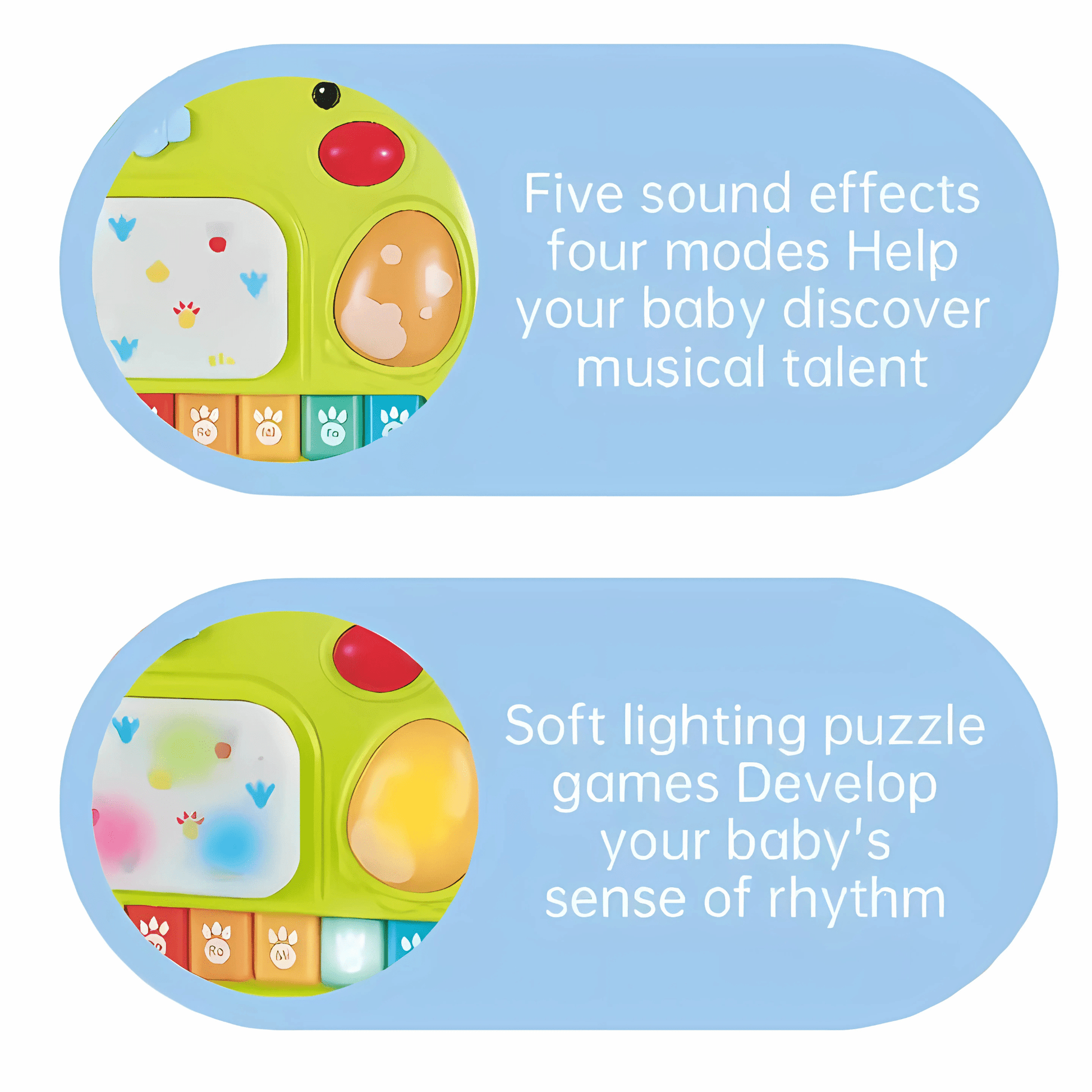 Twisoo 2 - in - 1 Music Forest Piano Toy – 8 - Key(Dino) - Twisoo