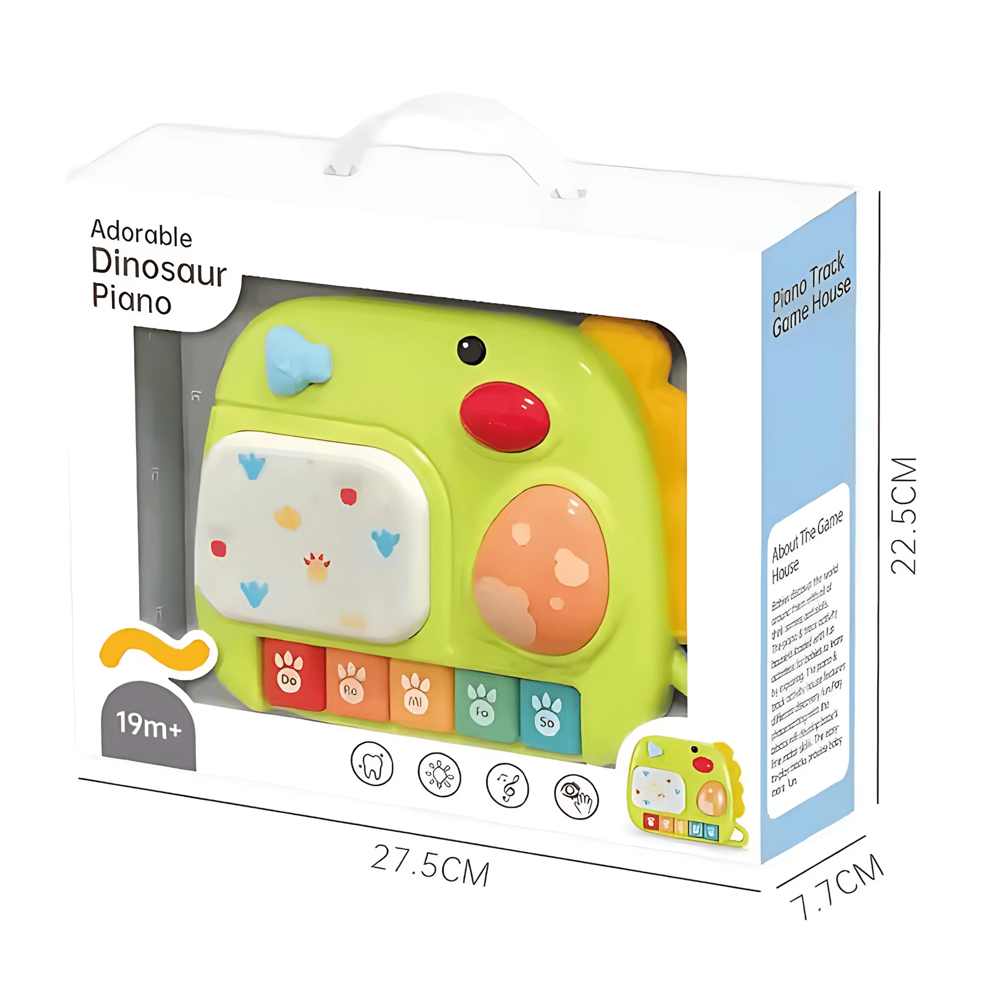 Twisoo 2 - in - 1 Music Forest Piano Toy – 8 - Key(Dino) - Twisoo