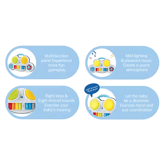 Twisoo 2 - in - 1 Music Forest Piano Toy – 8 - Key(Piano&Drum) - Twisoo