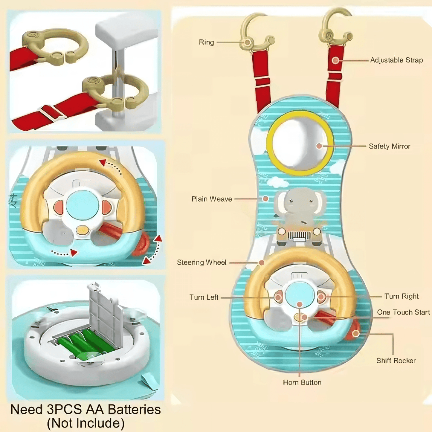Twisoo Baby Driving Simulation Toy for Kids - Twisoo