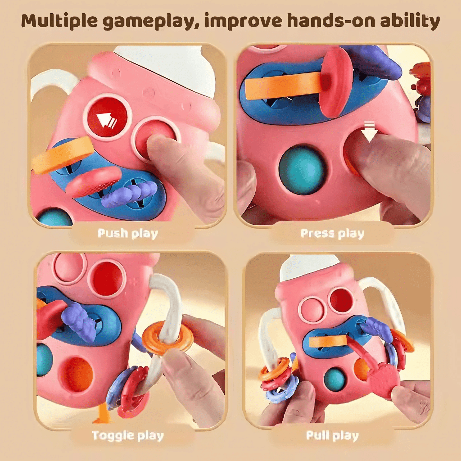 Twisoo Baby Sensory Pull Toy – 18M+ , Early Education Toy for Toddlers - Twisoo