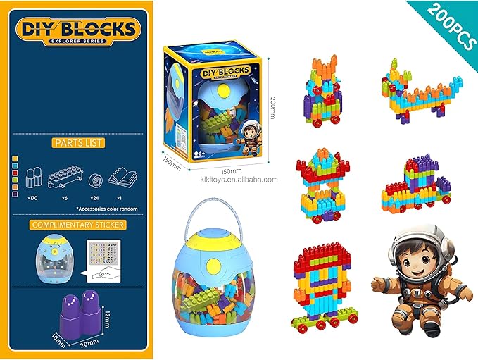 Twisoo DIY Building Block Toy Set – 200 Pcs - Twisoo