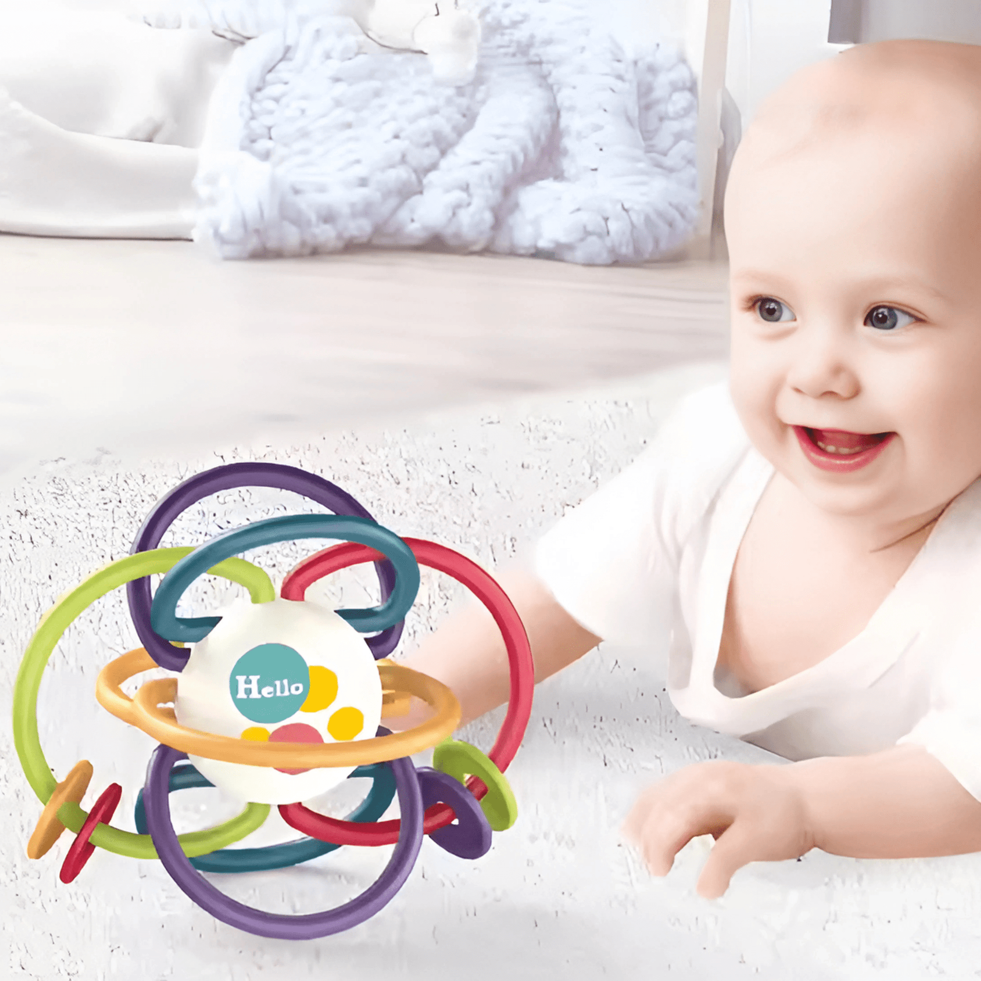 Twisoo Silicone Baby Teething Ball Toy for Babies 3M+ - Twisoo