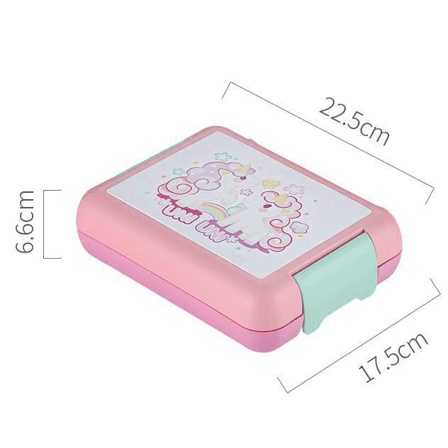 Unicorn Lunch Box with 4 Compartments and Handle - BPA Free 🍱🦄 - Twisoo