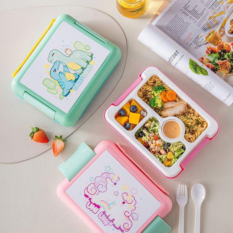 Unicorn Lunch Box with 4 Compartments and Handle - BPA Free 🍱🦄 - Twisoo